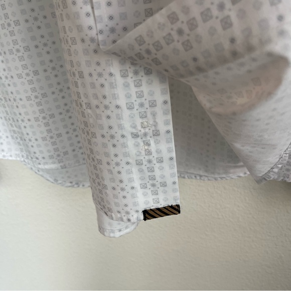 Billy Reid Button Down Long Sleeve Geometric Pattern Shirt - Picture 7 of 7